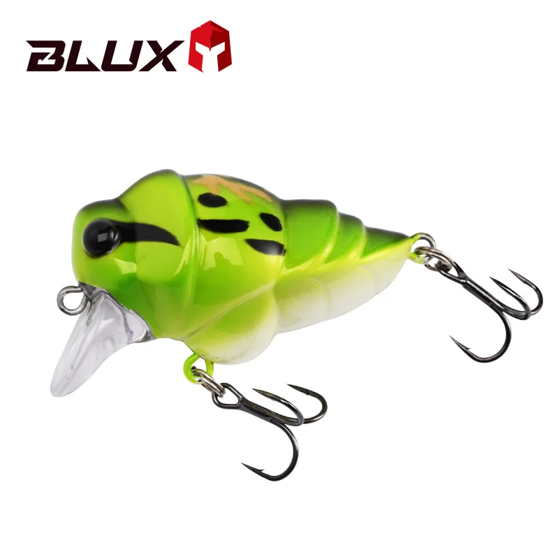 

ALLBLUE Cicada Fishing Lure 39mm 6.3g Insect Floating Crankbait BFS Shallow Rolling Crank Wobbler Freshwater Bass Perch Bait