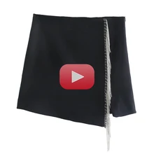 Traf Za Women Black Skirt Vintage High Waist Short Skirts Woman Fashion 2021 Bejewelled Fring Mini Skirts Sexy Slit Y2K Skirt
Traf Za Women Black Skirt Vintage High Waist Short Skirts Woman Fashion 2021 Bejewelled Fring Mini Skirts Sexy Slit Y2K Skirt