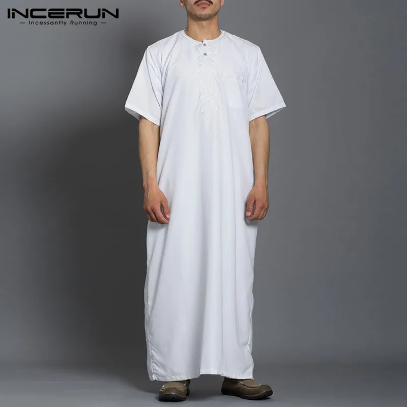 INCERUN 2024 Men Muslim Jubba Thobe Islamic Kaftan Solid Color Fashion Short Sleeve Caftan Middle East Dubai Mens Robes S-5XL
INCERUN 2024 Men Muslim Jubba Thobe Islamic Kaftan Solid Color Fashion Short Sleeve Caftan Middle East Dubai Mens Robes S-5XL