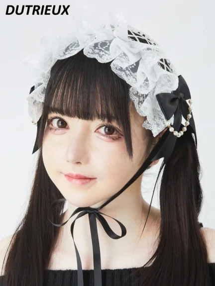 Милая женская лента для волос в японском стиле, мягкая кружевная лента для волос с бантом и жемчужной цепочкой, аксессуары для волос, украшение
Милая женская лента для волос в японском стиле, мягкая кружевная лента для волос с бантом и жемчужной цепочкой, аксессуары для волос, украшение