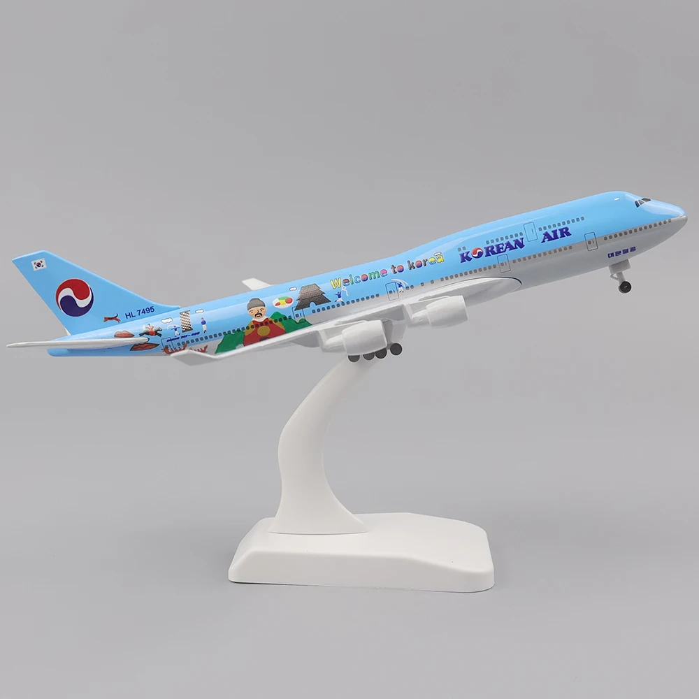 

Metal Aircraft Model 20cm 1:400 Korea B747 Metal Replica Alloy Material With Landing Gear Ornament Children's Toys Birthday Gift