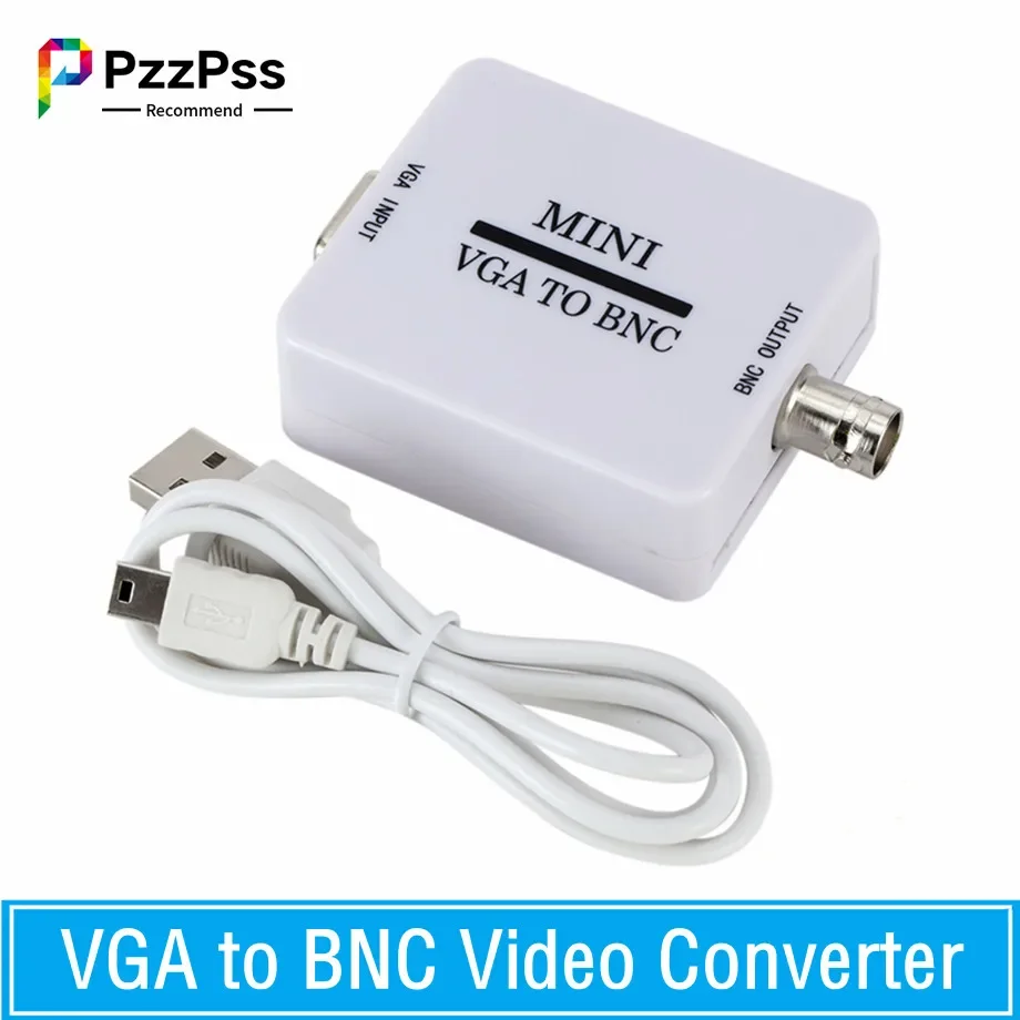

Mini HD VGA to BNC Video Converter Convertor Box Composite VGA to BNC Adapter Conversor Digital Switcher Box For HDTV Monitor