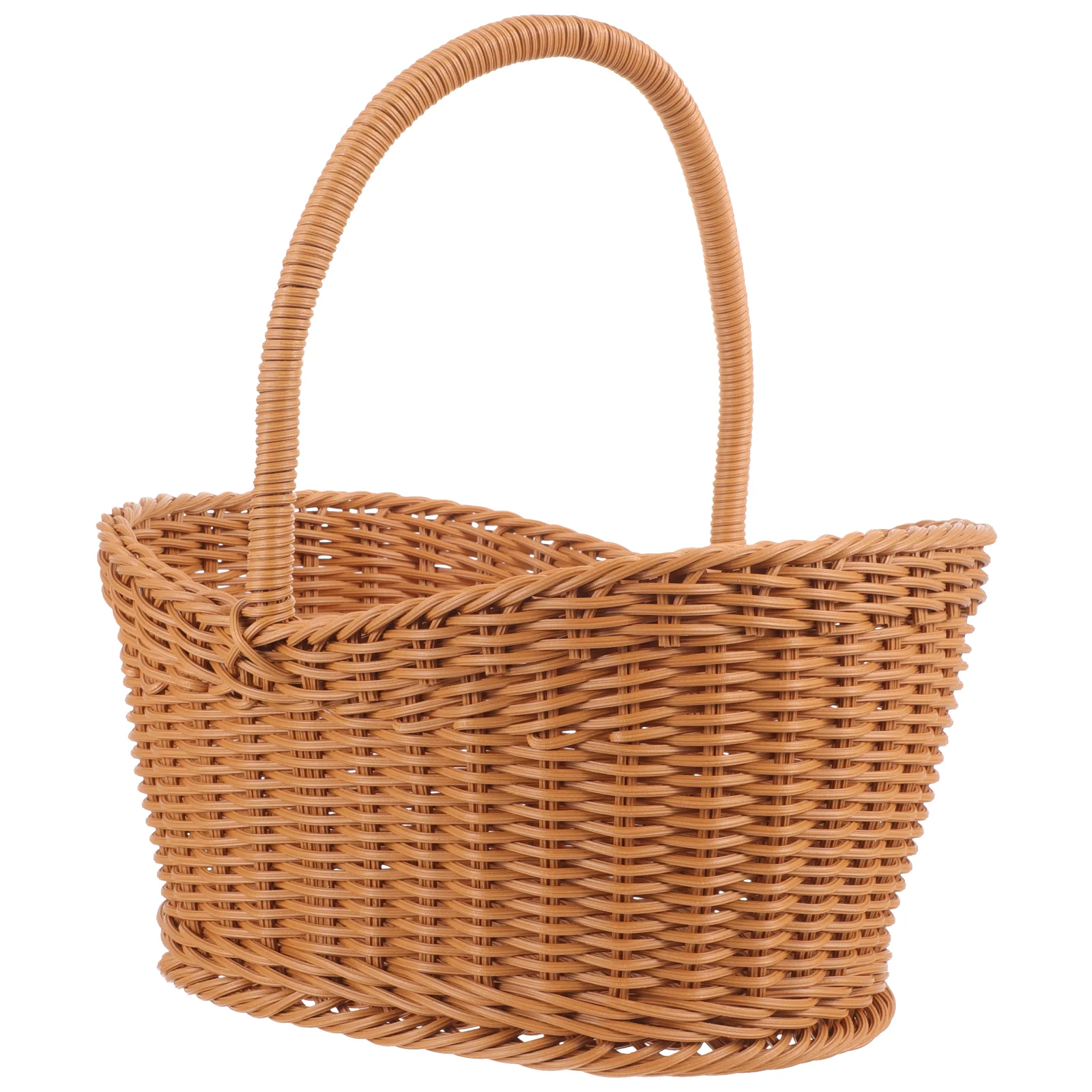 Woven Hand Basket Kitchen Food Gifts Bread Vegetable Container Imitation Rattan Mixed Material Baskets Hamper 
Woven Hand Basket Kitchen Food Gifts Bread Vegetable Container Imitation Rattan Mixed Material Baskets Hamper