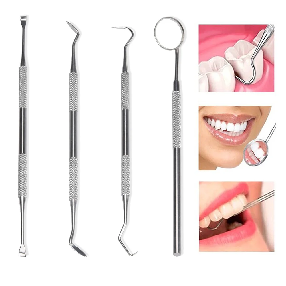 Portable Dental Tool Set Flossing Tooth Picking Tool Metal Stainless Steel Spiral Spoon Kit Oral Hygiene Tartar Removal Devices
Portable Dental Tool Set Flossing Tooth Picking Tool Metal Stainless Steel Spiral Spoon Kit Oral Hygiene Tartar Removal Devices