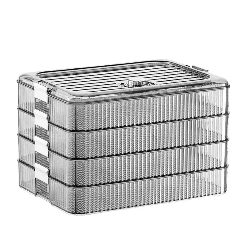 Superposition Dumpling Basket Fresh-keeping Cover Food Storage Multilayer Large Capacity Box Supplies With Transparent
Superposition Dumpling Basket Fresh-keeping Cover Food Storage Multilayer Large Capacity Box Supplies With Transparent