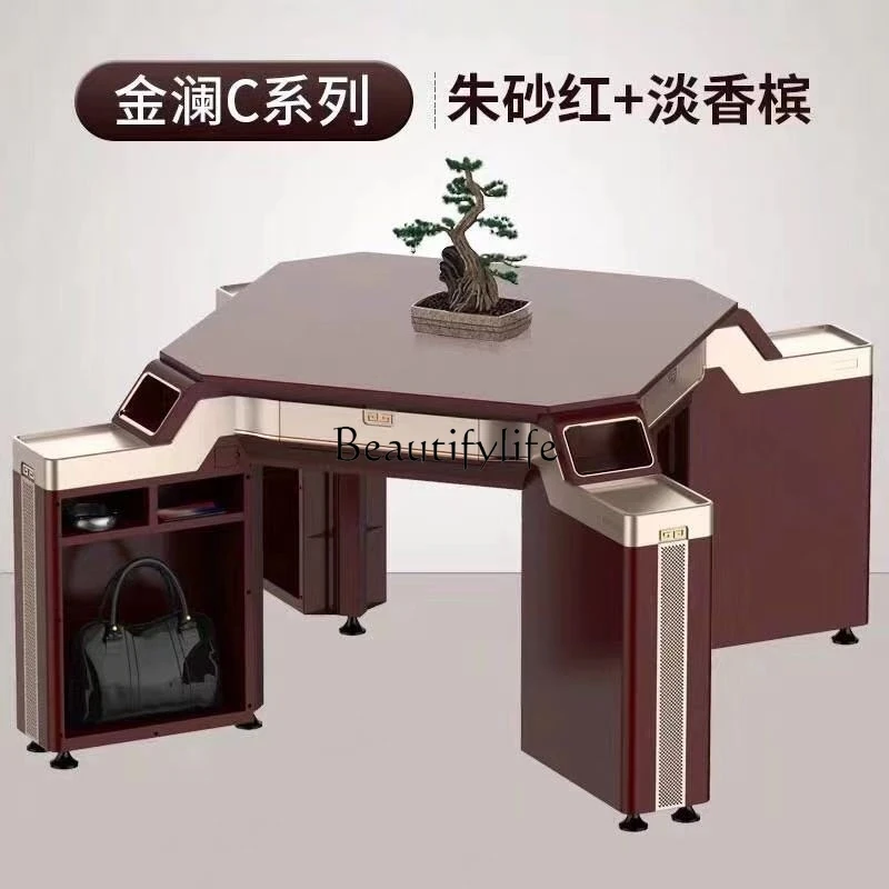 Mahjong Machine Automatic Tea House Luxury Four-Mouth Machine Roller Coaster Mahjong Table Dining Table Dual-Use
Mahjong Machine Automatic Tea House Luxury Four-Mouth Machine Roller Coaster Mahjong Table Dining Table Dual-Use