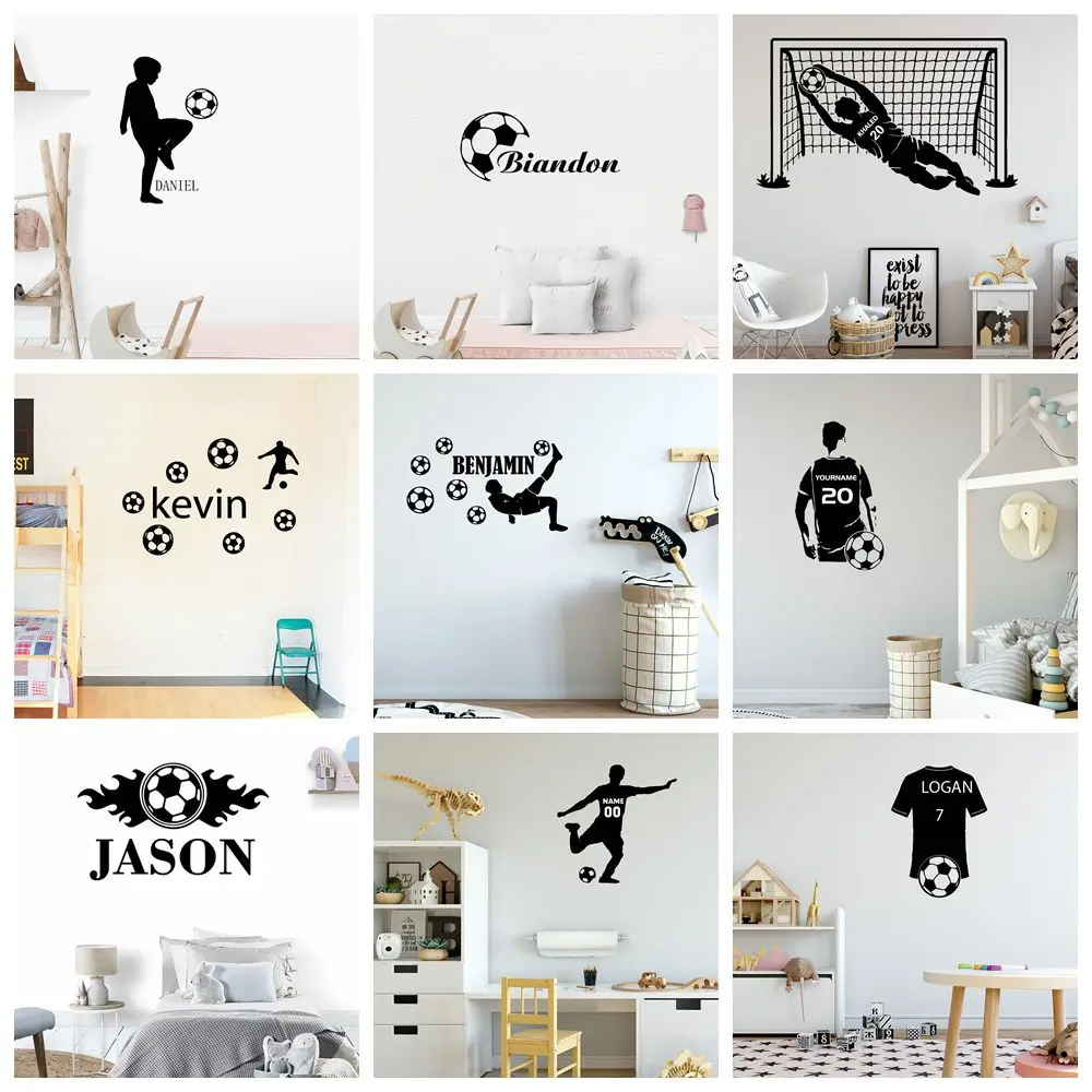 1 pc new soccer or football custom name Wall Sticker Self Adhesive Vinyl Waterproof Wall Art Decal For Kids Rooms Decoration
1 pc new soccer or football custom name Wall Sticker Self Adhesive Vinyl Waterproof Wall Art Decal For Kids Rooms Decoration