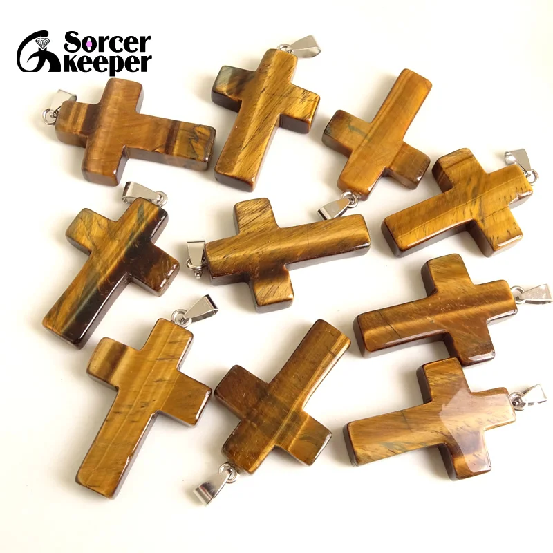 Wholesale 40x28x10 mm Big Cross Necklace Natural Gem Stone Tiger Eye Cross Pendants Charms fit Necklaces Jewelry Making GS219
Wholesale 40x28x10 mm Big Cross Necklace Natural Gem Stone Tiger Eye Cross Pendants Charms fit Necklaces Jewelry Making GS219