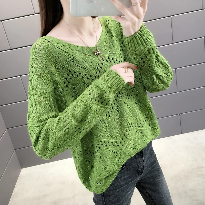 O-neck Pullovers Women Hollow Out Basic Sweet Chic Office Lady Korean Style Long-sleeve Gentle Design Harajuku 5 Colors Sweaters
O-neck Pullovers Women Hollow Out Basic Sweet Chic Office Lady Korean Style Long-sleeve Gentle Design Harajuku 5 Colors Sweaters