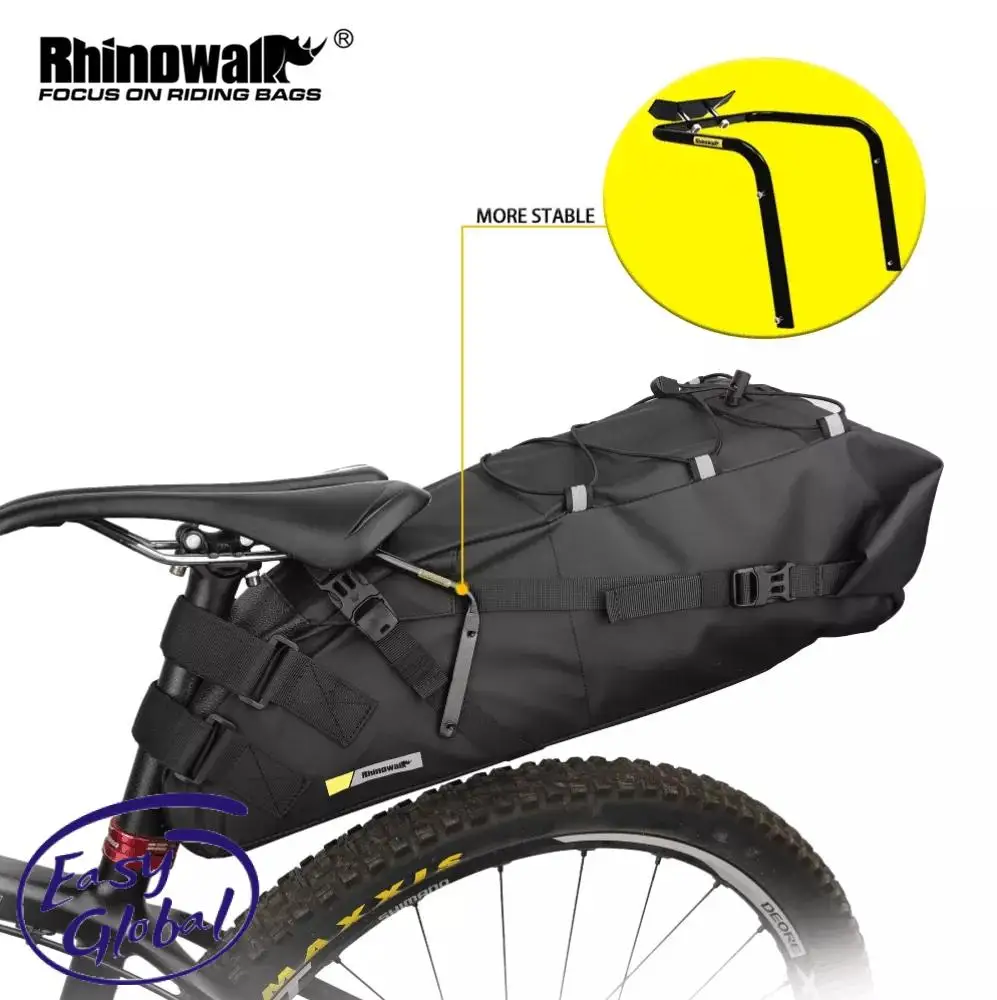 

Rhinowalk Waterproof Bicycle Saddle Bag Stabilizer Bracket 10L-13L Large Capacity Tail Rear Bike Bag Holder Bike Trunk Bracket