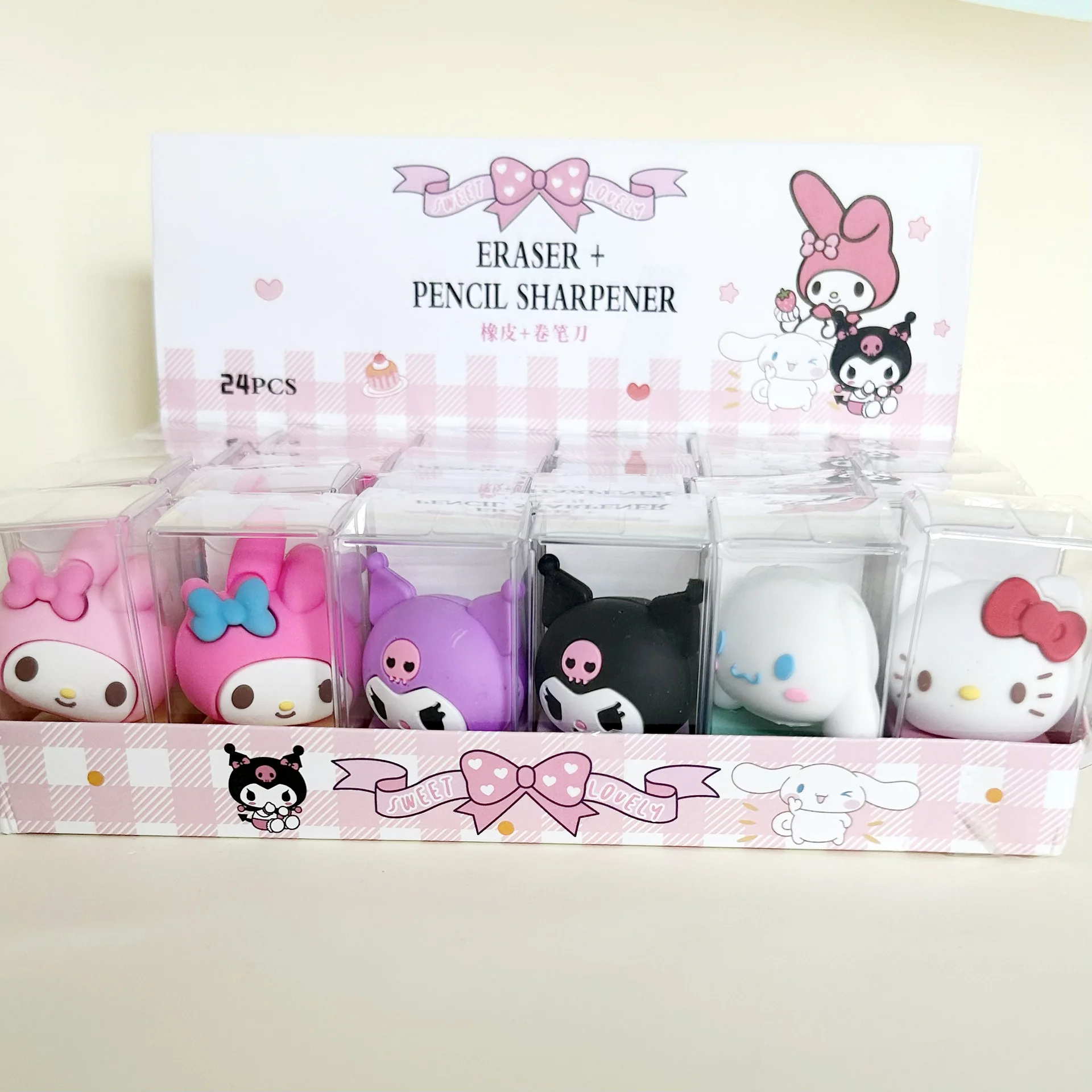 Sanrio Pencil Sharpener Eraser 2-In-1 Kuromi Hello Kitty Children Pencil Sharpener School Students Stationary Wholesale Kid Gift
Sanrio Pencil Sharpener Eraser 2-In-1 Kuromi Hello Kitty Children Pencil Sharpener School Students Stationary Wholesale Kid Gift