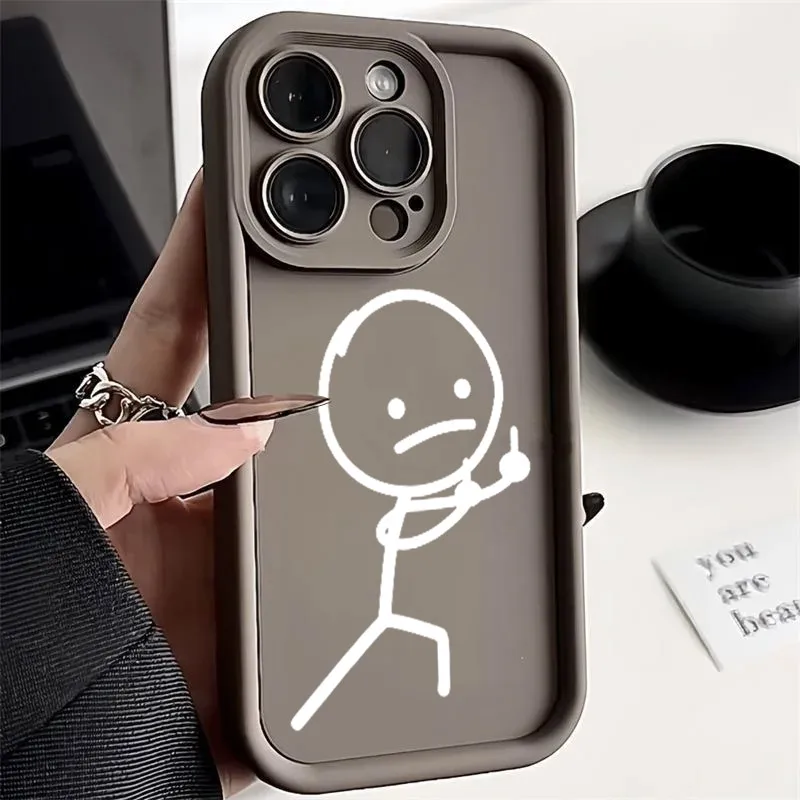 Funny Middle Finger Cute Man Matchman Soft TPU Case For iPhone 16 15 11 13 14 12 Pro Max 15 Plus Mini 16Pro Silicone Phone Cover Funny Middle Finger Cute Man Matchman Soft TPU Case For iPhone 16 15 11 13 14 12 Pro Max 15 Plus Mini 16Pro Silicone Phone Cover