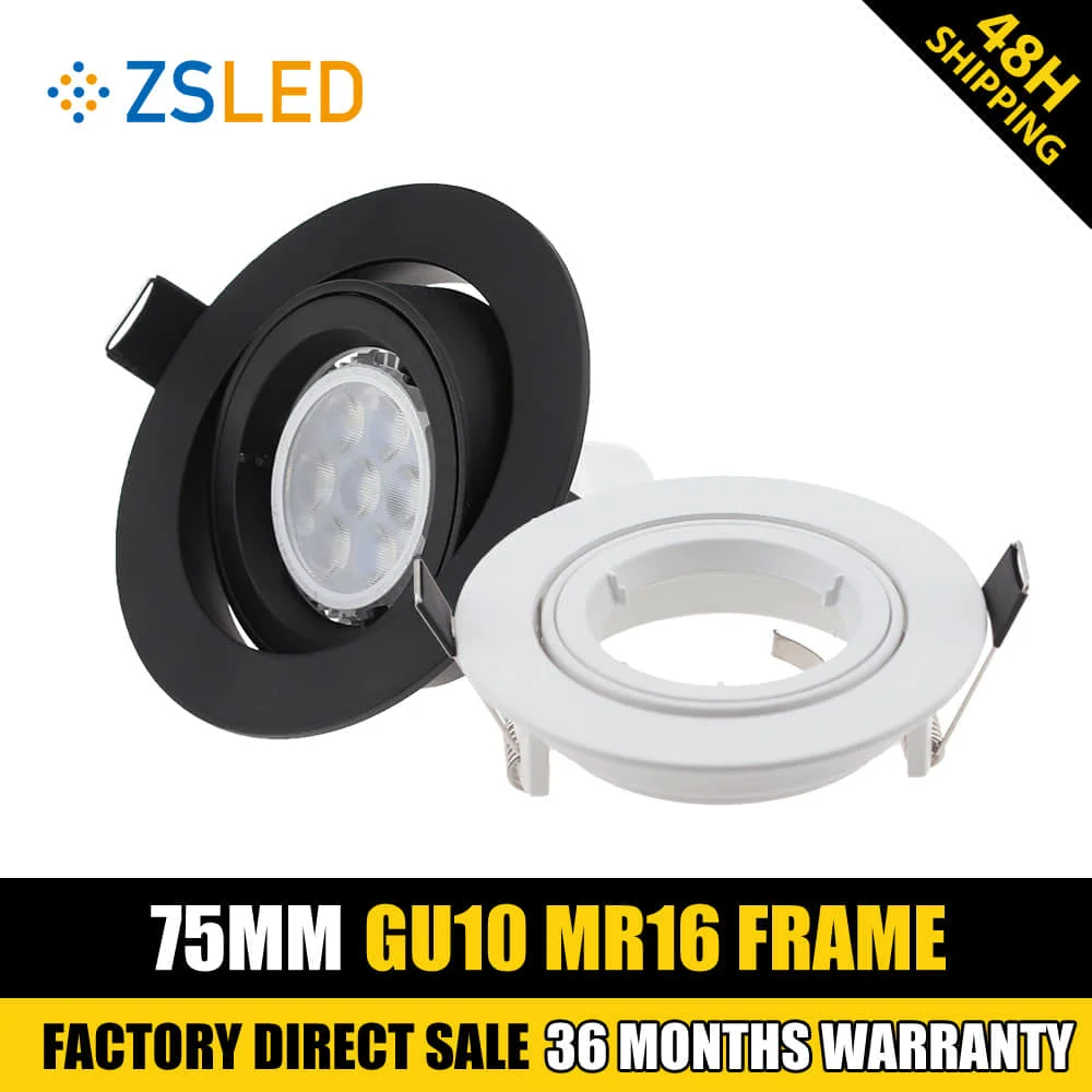 Recessed LED Ceiling Spotlight Frame Round GU10 Fixture Holders Adjustable Spot Light Light Bases Fitting 75mm
Recessed LED Ceiling Spotlight Frame Round GU10 Fixture Holders Adjustable Spot Light Light Bases Fitting 75mm