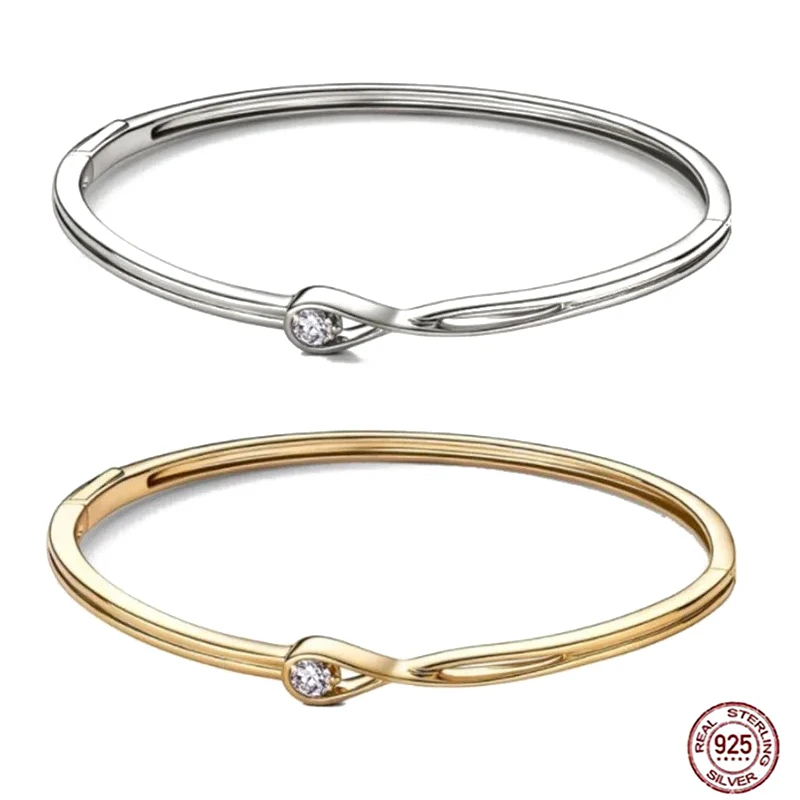 Gold color 925 Sterling Silver Exquisite Crystal Shining Charm Bracelet Couple Bracelet Valentine's Day Gift to lover
Gold color 925 Sterling Silver Exquisite Crystal Shining Charm Bracelet Couple Bracelet Valentine's Day Gift to lover