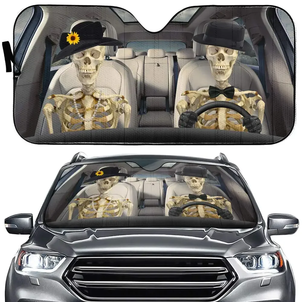 Couple Skeleton Car Windshield Sunshade Horror Skull Front Window Sun Shade Sunshield SUV Trucks Vehiclev Van UV Rays Sun Heat R
Couple Skeleton Car Windshield Sunshade Horror Skull Front Window Sun Shade Sunshield SUV Trucks Vehiclev Van UV Rays Sun Heat R