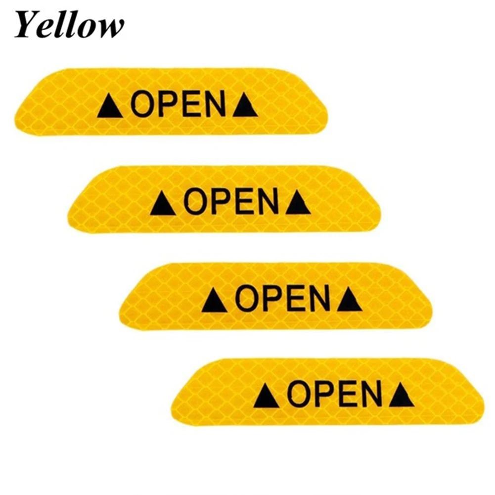 4Pcs Warning Mark Reflective Tape Car Door Sticker Decals OPEN Sign Auto Driving Safety Reflective Strips Exterior Accessories
4Pcs Warning Mark Reflective Tape Car Door Sticker Decals OPEN Sign Auto Driving Safety Reflective Strips Exterior Accessories