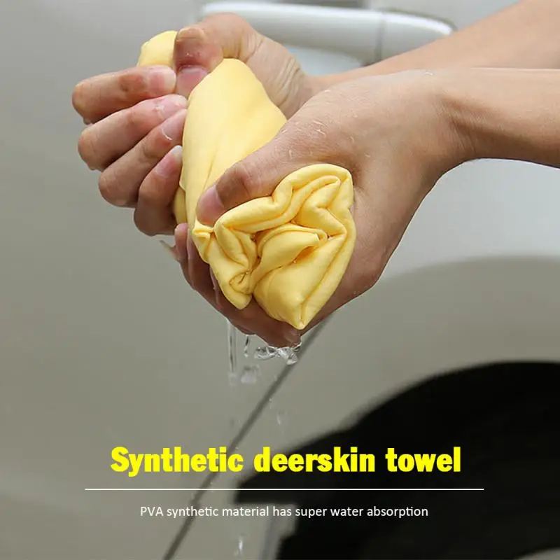 

30*20cm Color Random Function Deerskin Towel Car Wash Wipe Towel PVA Synthetic Deerskin Towel Household Cleaning Cloths Dropship