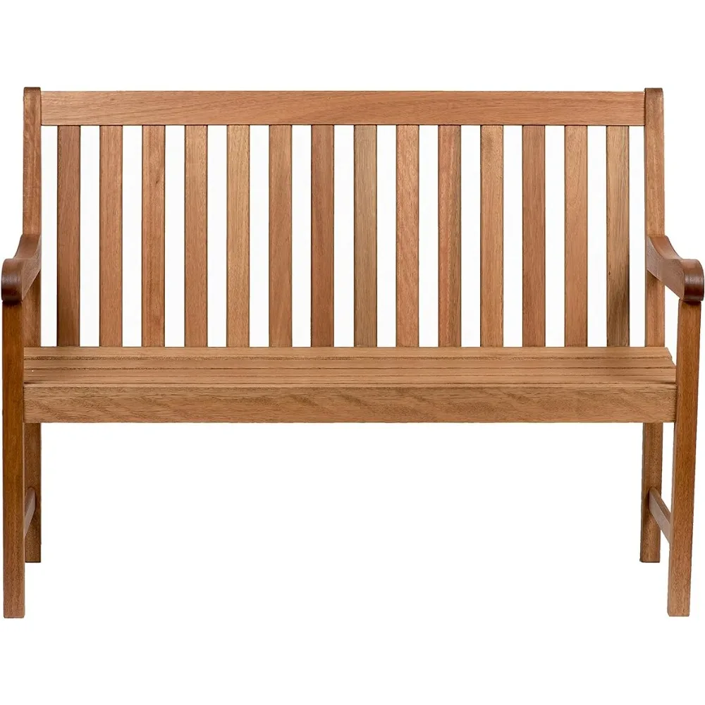 

Milano 4-Feet Patio Bench Eucalyptus Wood Ideal for Outdoors and Indoors Outdoor Garden Benches Light Brown Freight Free