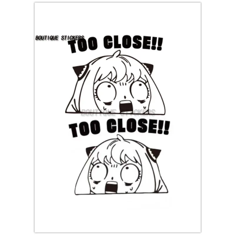 Cartoon Anime Too Close Car Sticker Personalized Decal for Car and Motorcycle Trolley Box Decoration
Cartoon Anime Too Close Car Sticker Personalized Decal for Car and Motorcycle Trolley Box Decoration