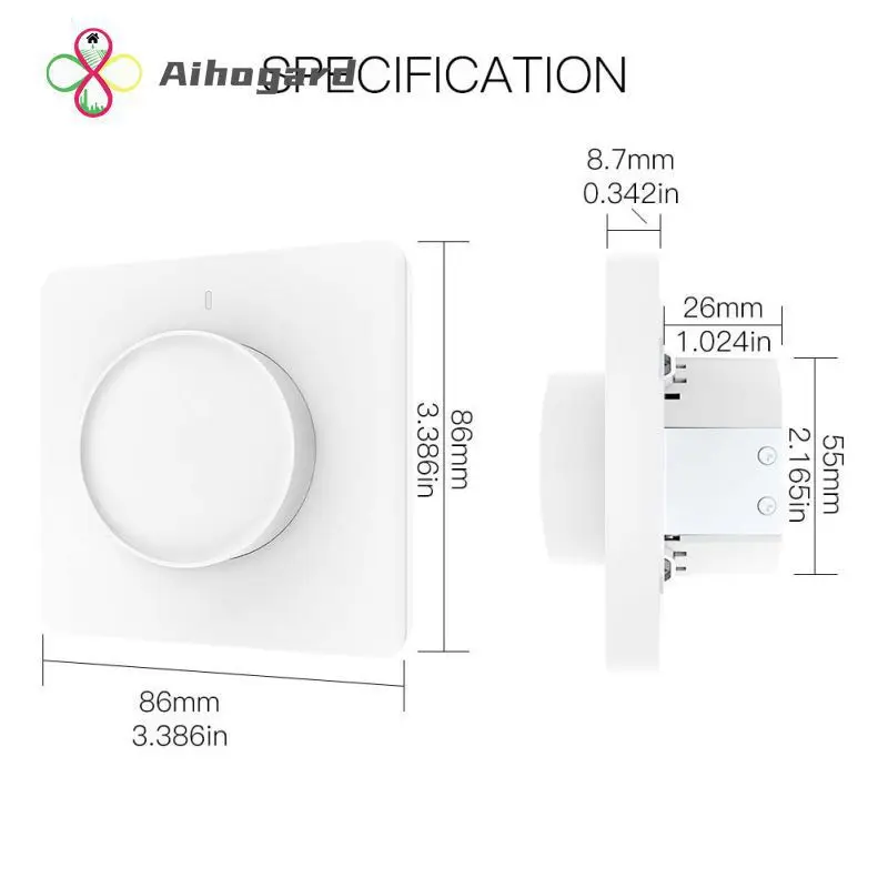 

Light Dimmer Switch Compatible Voice Control Smart Switch Touch Control 1 Ch Dimmer Switch Smart Home Smart Dimmer Switch 2.4ghz