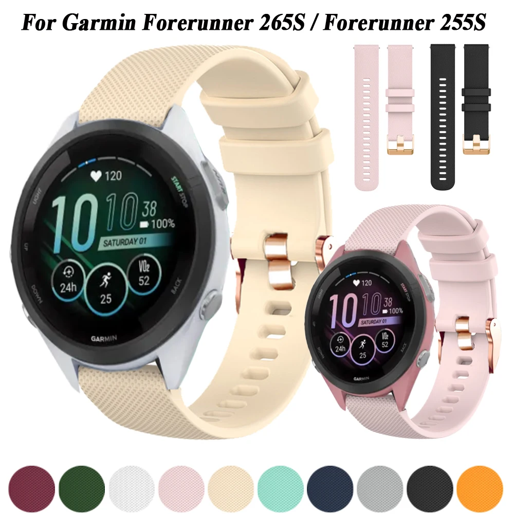 Ремешок на запястье для Garmin Forerunner 255S 265S benz 2S Vivoactive 4S Vivomove 3S, ремешок с пряжкой из розового золота, 18 мм
Ремешок на запястье для Garmin Forerunner 255S 265S benz 2S Vivoactive 4S Vivomove 3S, ремешок с пряжкой из розового золота, 18 мм