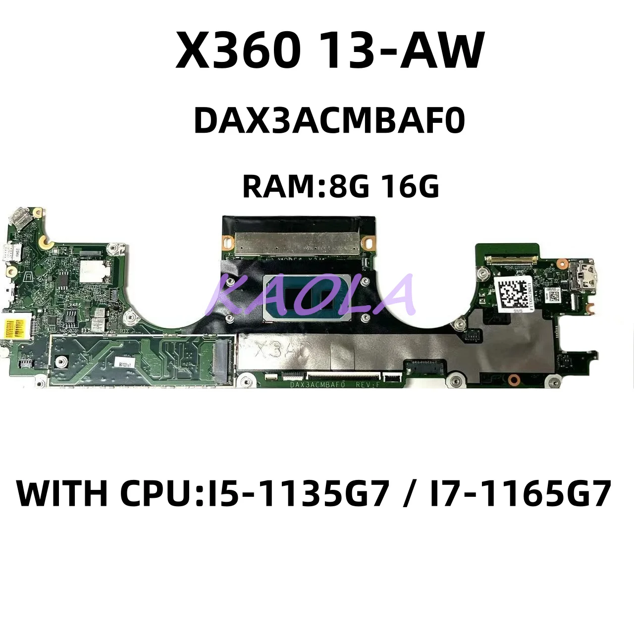 Материнская плата подходит для ноутбука HP X360 13-AW номер: DAX3ACMBAF0 I5 I7-11 ЦП ОЗУ: 8 ГБ/16 ГБ 100% протестирована
Материнская плата подходит для ноутбука HP X360 13-AW номер: DAX3ACMBAF0 I5 I7-11 ЦП ОЗУ: 8 ГБ/16 ГБ 100% протестирована