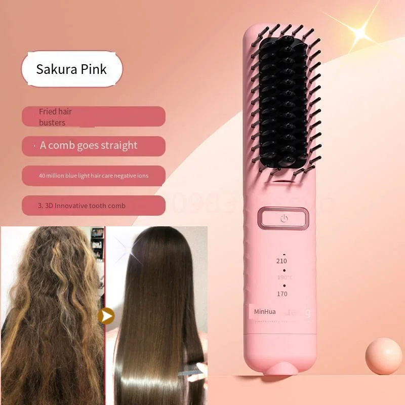 New Heating Straightening Comb Hair Straightener Brush Tourmaline Ceramic Electric Hot Comb Straight Negative Ion Styling Tool
New Heating Straightening Comb Hair Straightener Brush Tourmaline Ceramic Electric Hot Comb Straight Negative Ion Styling Tool