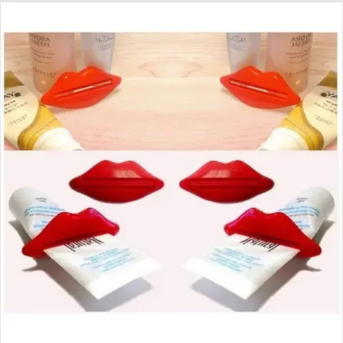 

2Pcs Top Sale Sexy Hot Lip Kiss Bathroom Tube Dispenser Toothpaste Cream Squeezer Home Tube Rolling Holder Squeezer