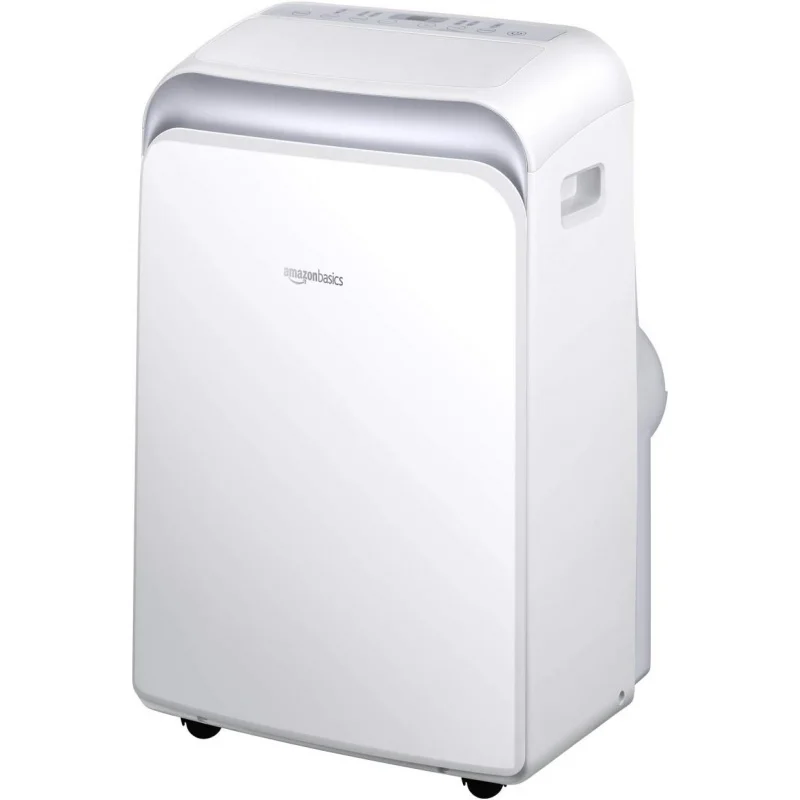 

Basics Portable Air Conditioner With Remote, Cools 450 Square Feet, 10,000 BTU ASHARE / 6000 BTU SACC, White