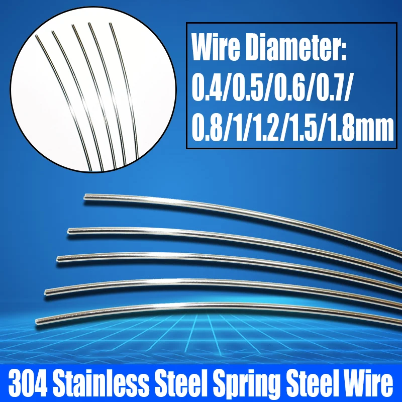 1 Meter 304 Stainless Steel Spring Wire Spring Steel Wire Wire Diameter 0.4/0.5/0.6/0.7/0.8/1/1.2/1.5/1.8mm
1 Meter 304 Stainless Steel Spring Wire Spring Steel Wire Wire Diameter 0.4/0.5/0.6/0.7/0.8/1/1.2/1.5/1.8mm