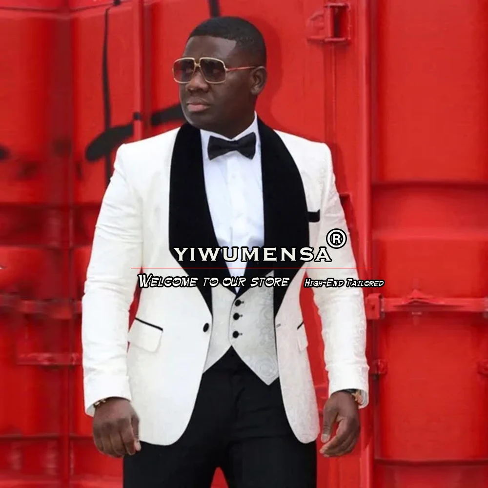 Белая одежда для жениха, свадебные костюмы, официальный мужской смокинг, пошив Tailore, 3 предмета, искусственное платье для выпускного вечера, цветочный пиджак для жениха, жилет, брюки
Белая одежда для жениха, свадебные костюмы, официальный мужской смокинг, пошив Tailore, 3 предмета, искусственное платье для выпускного вечера, цветочный пиджак для жениха, жилет, брюки