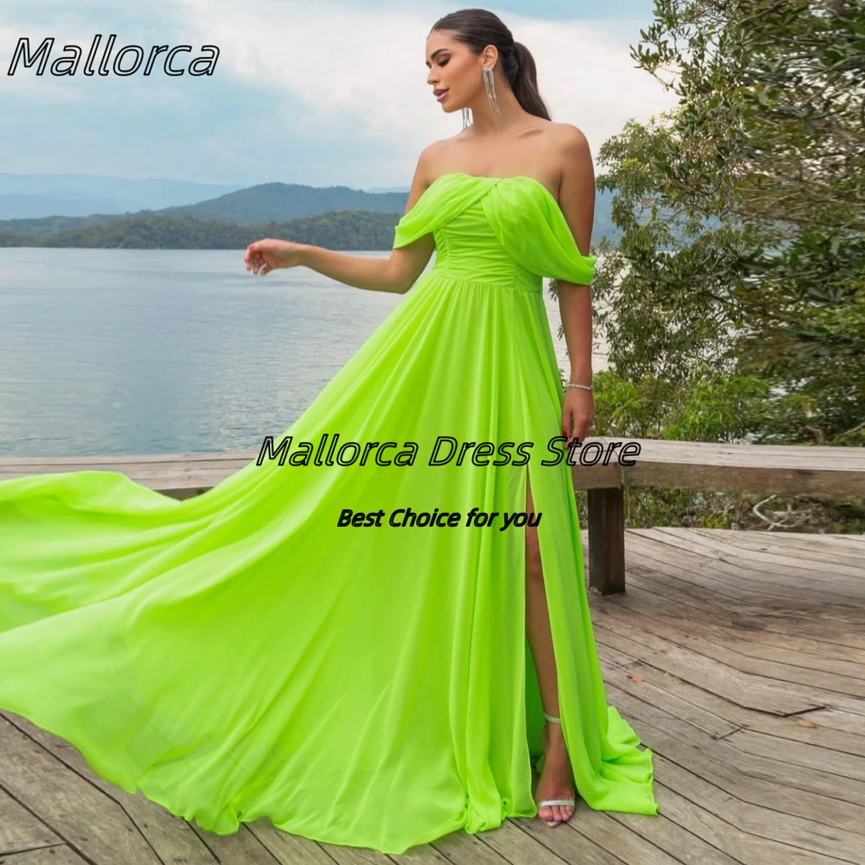 Mallorca Special Party Ladies Wear Strapless Off Shoulder Prom Dresses Long Ruched Side Slit A Line Bride Evening Party Gowns
Mallorca Special Party Ladies Wear Strapless Off Shoulder Prom Dresses Long Ruched Side Slit A Line Bride Evening Party Gowns