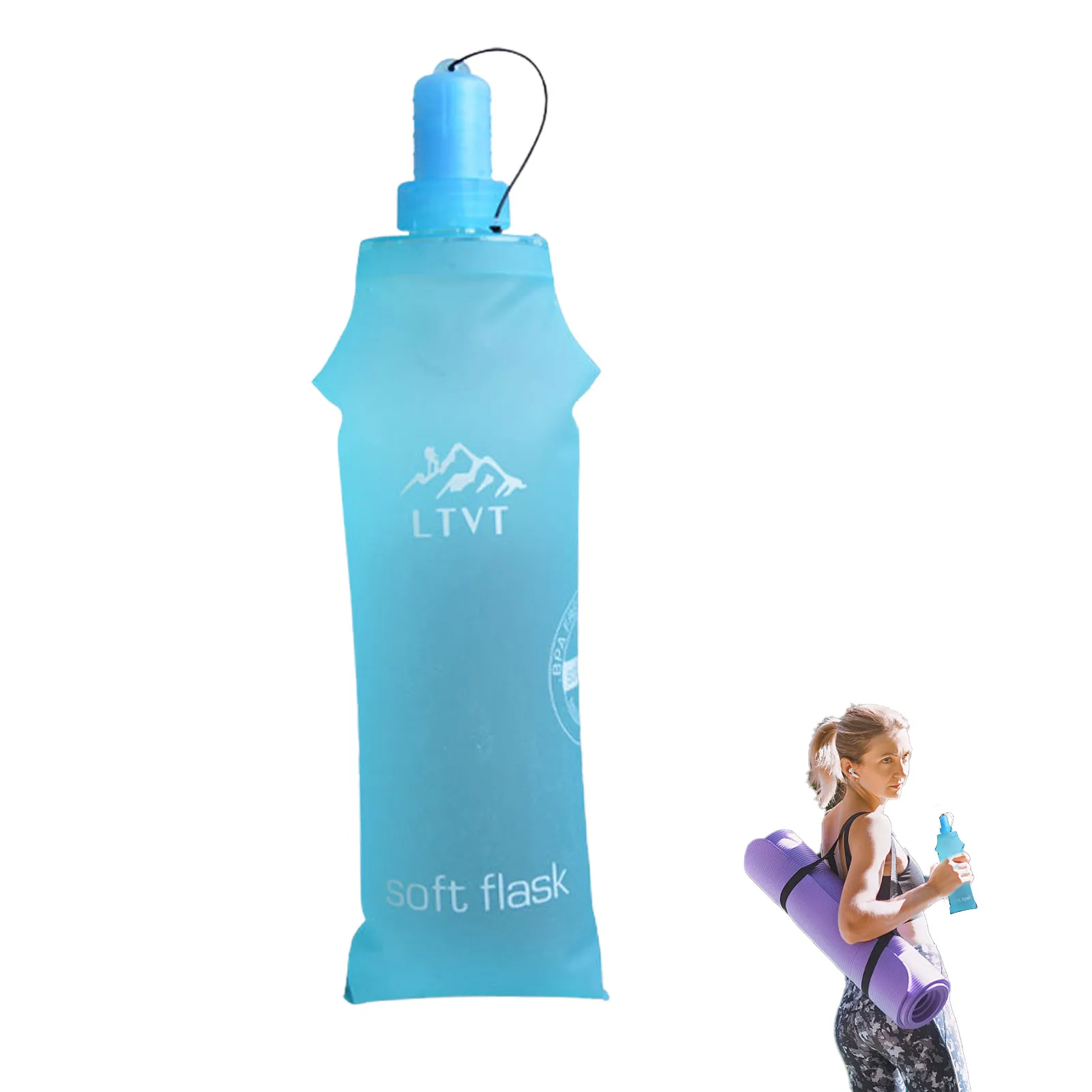 

Складная бутылка для воды из ТПУ, мягкая складная бутылка для воды, Спортивная фляжка без бисфенола А для гидратации, для марафона, скалолазания, пешего туризма
