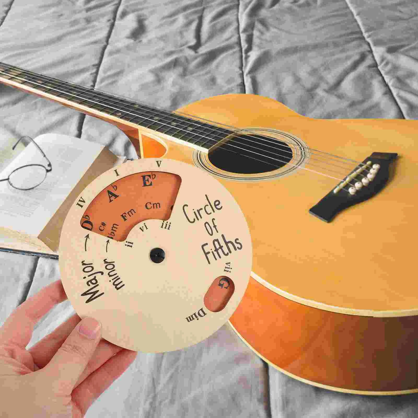 

Wooden Melody Tool Music Theory Chord Wheel Circle of Fifths Musical Instrument General Guitar Accessories