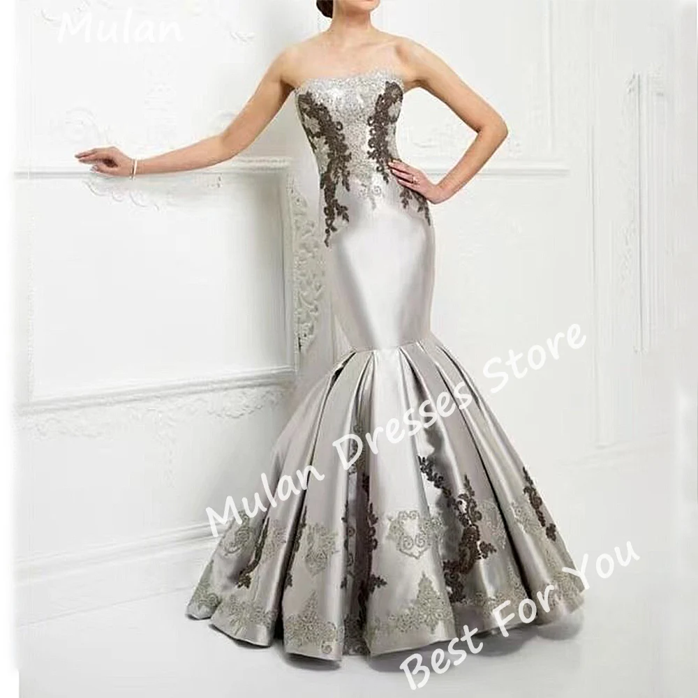 Long Mermaid Evening Dresses for Women Strapless Floor-Length Sweep Train Special Events Prom Party Dress Wedding Gala Maxi 2024 
Long Mermaid Evening Dresses for Women Strapless Floor-Length Sweep Train Special Events Prom Party Dress Wedding Gala Maxi 2024