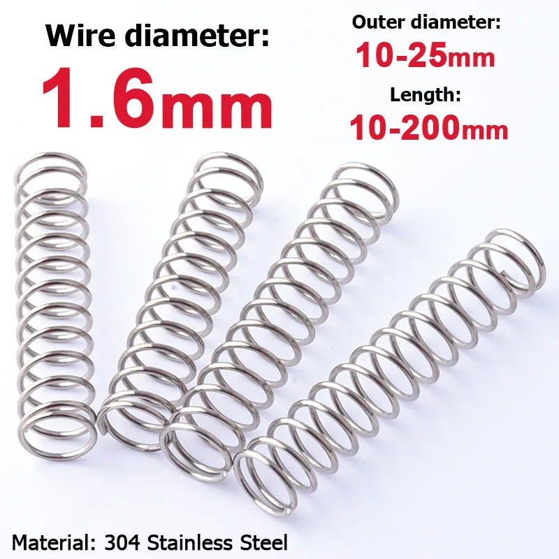 1pcs Wire Diameter 1.6mm 304 Stainless Steel Spring Steel Y-shaped Compression Spring OD 10/11/12/13/15/16/18/20/21/22/24/25mm
1pcs Wire Diameter 1.6mm 304 Stainless Steel Spring Steel Y-shaped Compression Spring OD 10/11/12/13/15/16/18/20/21/22/24/25mm