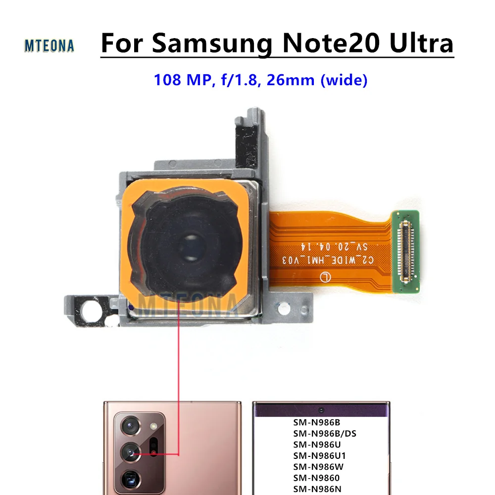 Главная большая камера для Samsung Galaxy Note 20 Ultra 5G N985F N986B N986N N986U Модуль задней камеры гибкий кабель
Главная большая камера для Samsung Galaxy Note 20 Ultra 5G N985F N986B N986N N986U Модуль задней камеры гибкий кабель