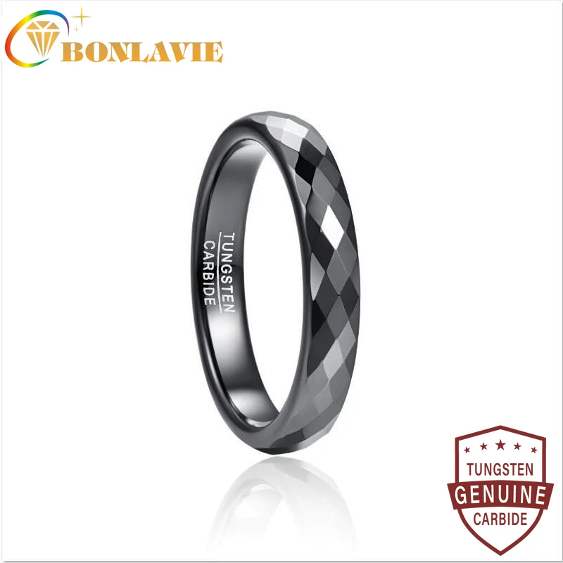 BONLAVIE New Black 4mm Tungsten Carbide Ring Men Black Polished Finish Rhombic Comfort Fit Wedding Ring 
BONLAVIE New Black 4mm Tungsten Carbide Ring Men Black Polished Finish Rhombic Comfort Fit Wedding Ring