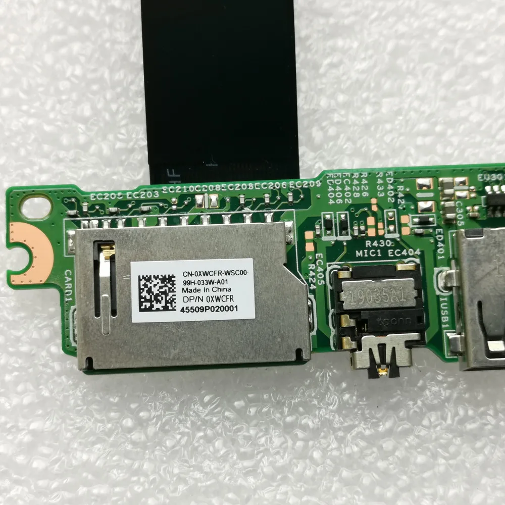 TT New Original For DELL 3562 3568 3573 Input Output IO USB Audio Card Reader Board Cable 0MN41P MN41P CN-0MN41P 16A07-1 TT New Original For DELL 3562 3568 3573 Input Output IO USB Audio Card Reader Board Cable 0MN41P MN41P CN-0MN41P 16A07-1