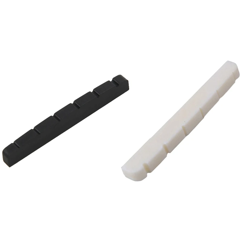 6 шт. черная 6-струнная Верхняя Гайка для гитары 42x3,5 мм и 1 шт. современная и винтажная электрическая гитара с шестью стандартными костяшками крупного рогатого скота