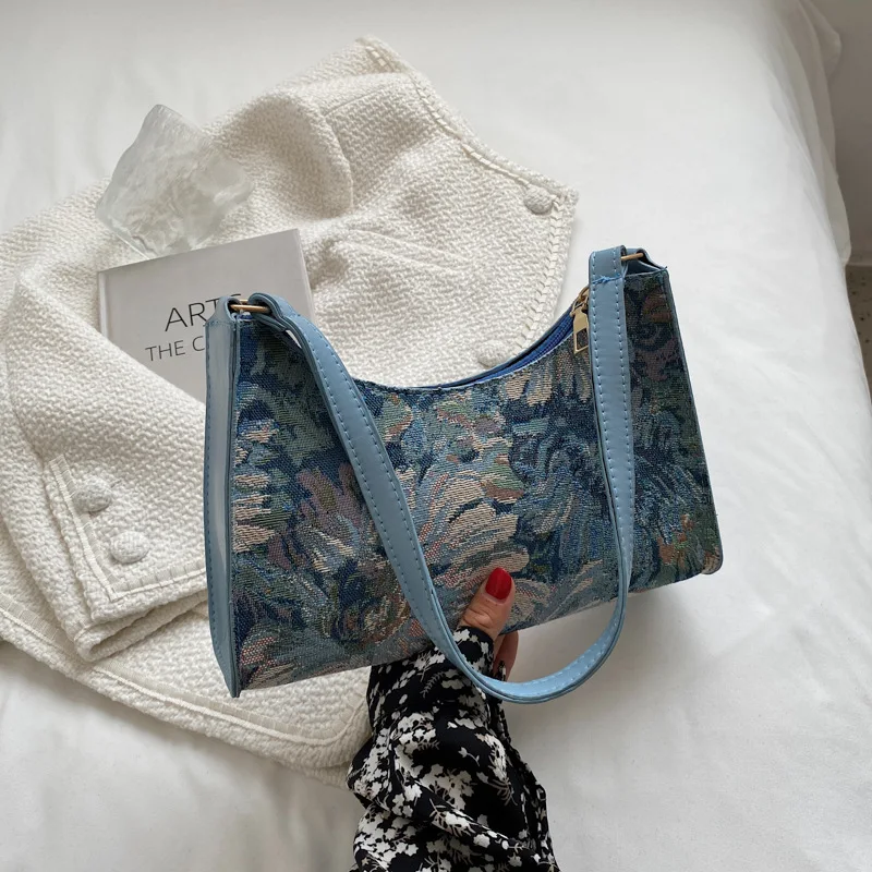 Women's Underarm Bags Autumn Trendy New Oil Painting Shoulder Bag Cute Simple Handbags and Purses Female Travel Small Totes
Women's Underarm Bags Autumn Trendy New Oil Painting Shoulder Bag Cute Simple Handbags and Purses Female Travel Small Totes