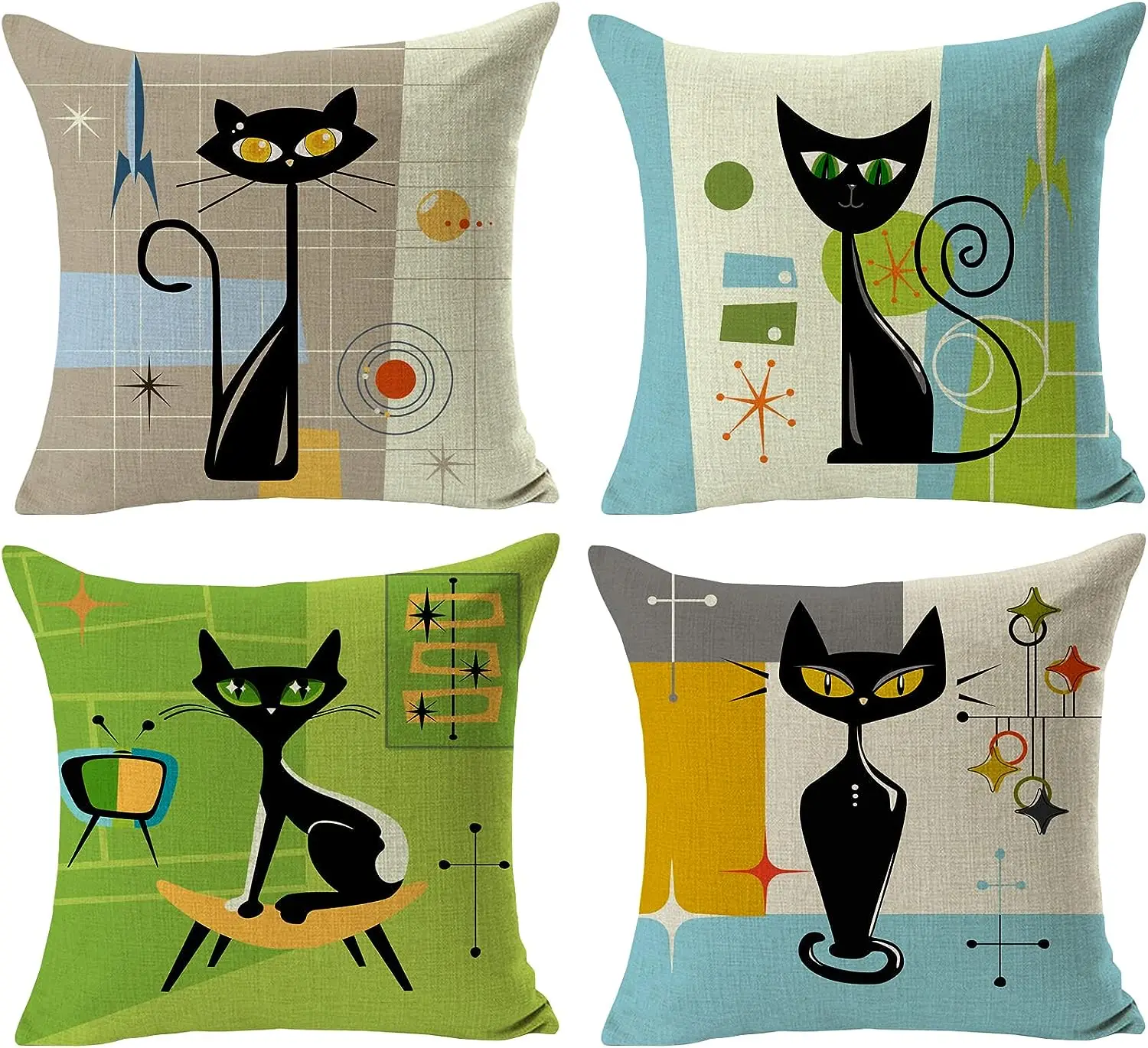 Cute Cat Pillow Case Art Cat Linen Throw Pillow Cover for Sofa Bed Home Decor Set of 4 Square Bed Sofa Bedroom Pillowcase 45x45
Cute Cat Pillow Case Art Cat Linen Throw Pillow Cover for Sofa Bed Home Decor Set of 4 Square Bed Sofa Bedroom Pillowcase 45x45