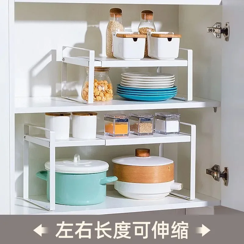 

Kitchen Stackable Organization and Storage,Wide Countertop Organizer,Spices Rack for Counter Shelf Cabinet Cupboard Under Sink