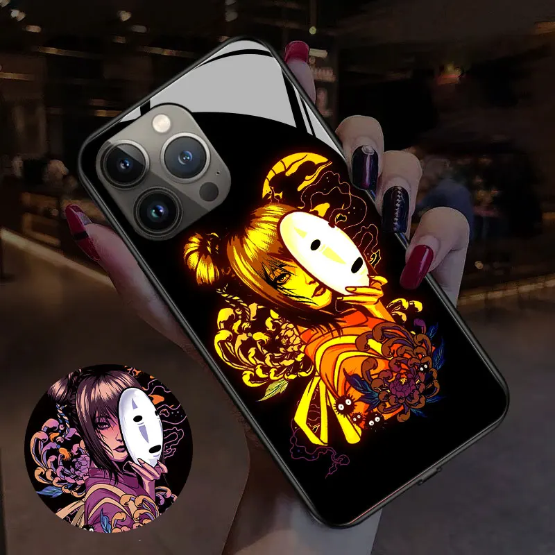 

Cool Punk Anime LED Light Glowing Luminous Birthday Gift Phone Case for OPPO Reno 4 5 6 7 8 9 Find X5 Realme X50 Pro Plus SE