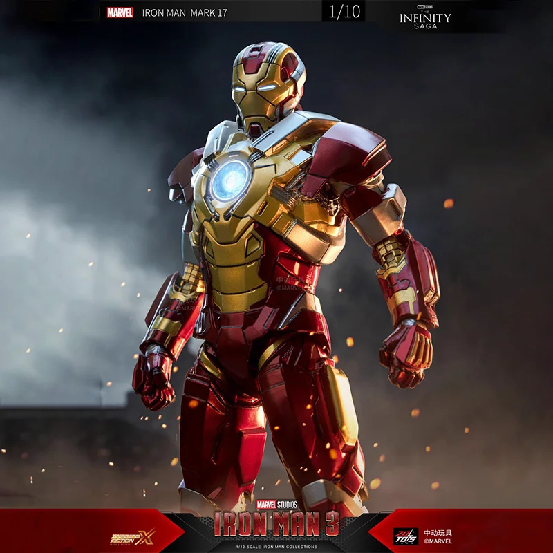 

in stok Zdtoys Marvel 1/10 Iron Man Mk17 Action Figure Free Shipping Hobby Collect Birthday Present Model Toys Anime