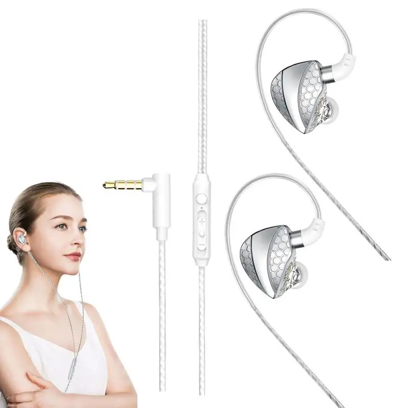 

In Ear Earphones Wired HiFi In-Ear Design Headphones High Clarity Sound Ergonomic Fit Earphones With Noise Reduction For Music