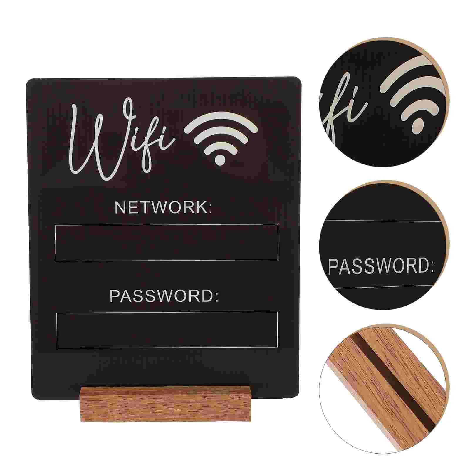 

Decor Wifi Password Sign for Home Table Account and Signage Hotel Reminder Guest Room