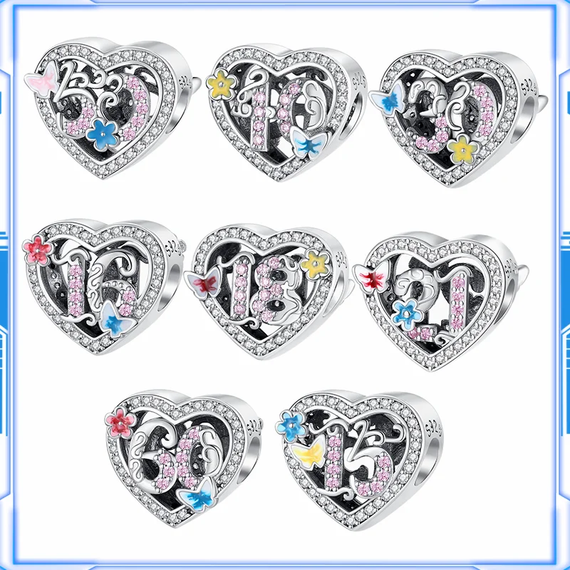 Years Birthday Pendant 30 Years Old Beads Suitable for Pandora Original 925 Sterling Silver Bracelet Women Men DIY Birthday Gift
Years Birthday Pendant 30 Years Old Beads Suitable for Pandora Original 925 Sterling Silver Bracelet Women Men DIY Birthday Gift