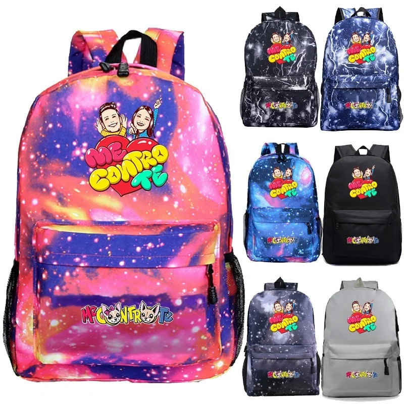 

New Kids Me Contro Te School Backpack Women Teenager beautiful Travel Backpack Boys Bookbag Girls School Bags 16 Inch mochila