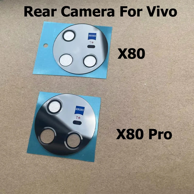 

Original For Vivo X80 Pro Rear Back Camera Glass Lens Cover Camera Glass With Glue Sticker Replacement